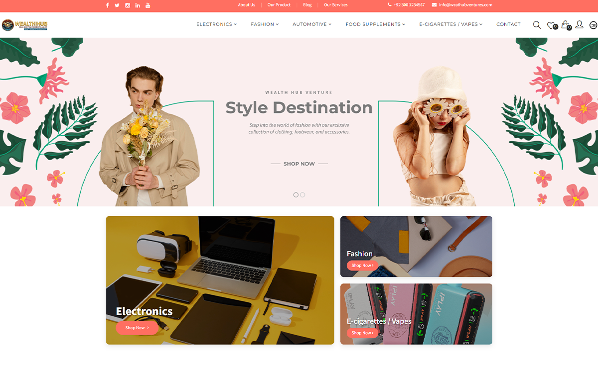 E-commerce Website Development and UI Design Project